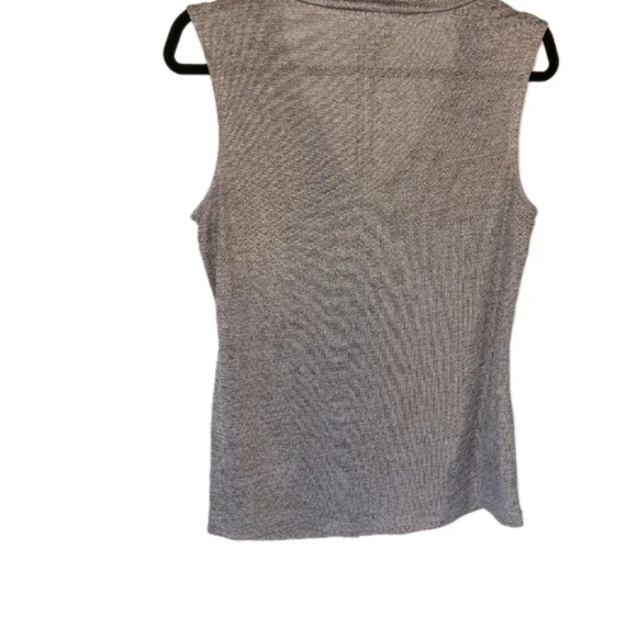 Worthington Stretch Silver & Gold Metallic Sleeveless Top Large - Picture 9 of 10